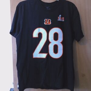 Black Bengals #28 Mixon Nike Sports T-Shirt